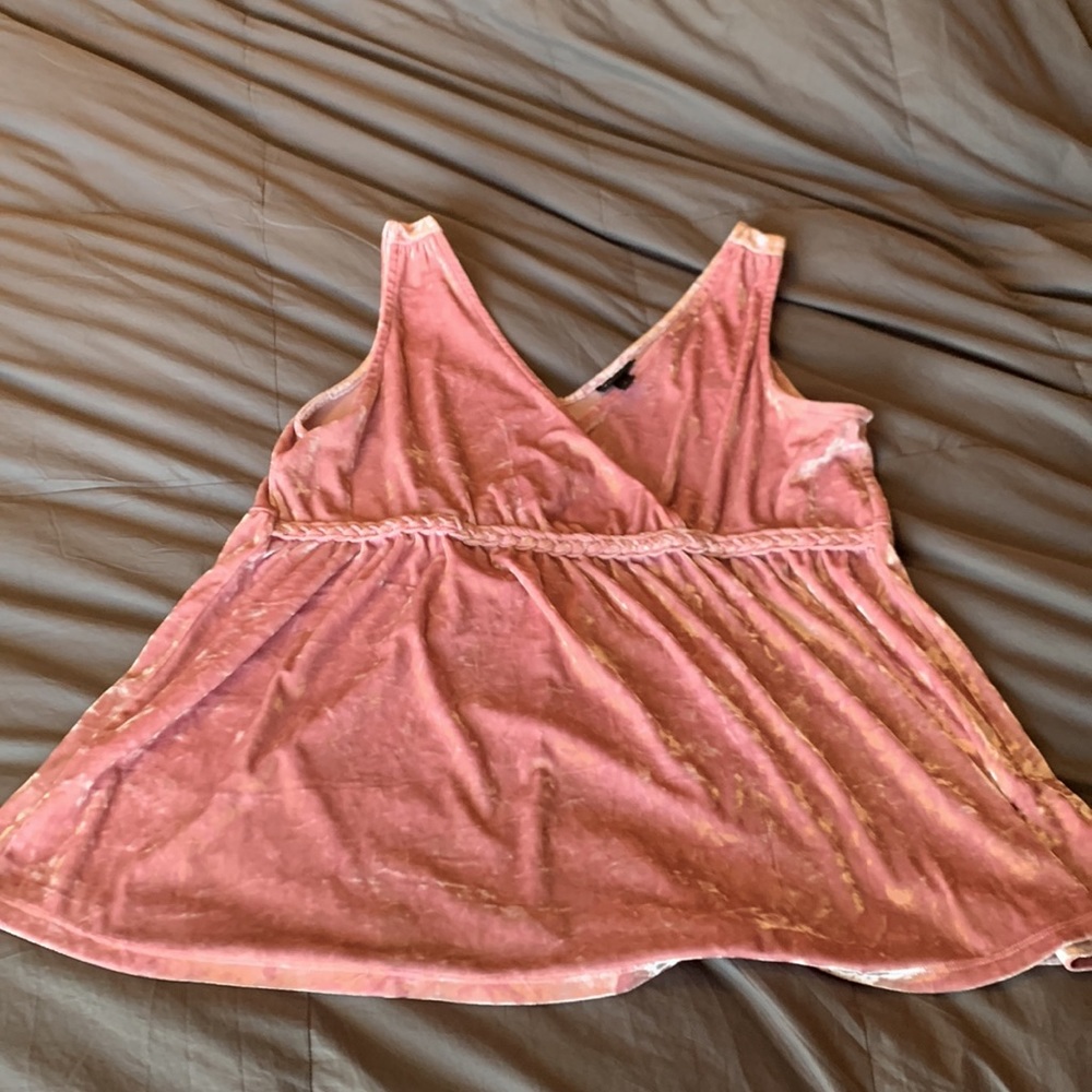 Torrid pink crushed velvet tank top